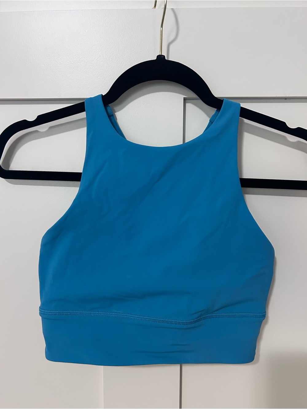 High-Neck Blue Crop Bralette - Women Intimates & Sleepwear